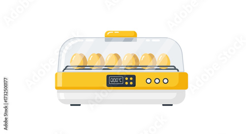 Automated Egg Incubator Device with Digital Display for Chicken Breeding