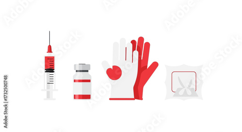 Flat lay medical tools concept design for healthcare and hygiene theme