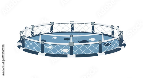 Enclosed aquaculture system with fish stock for commercial farming or conservation