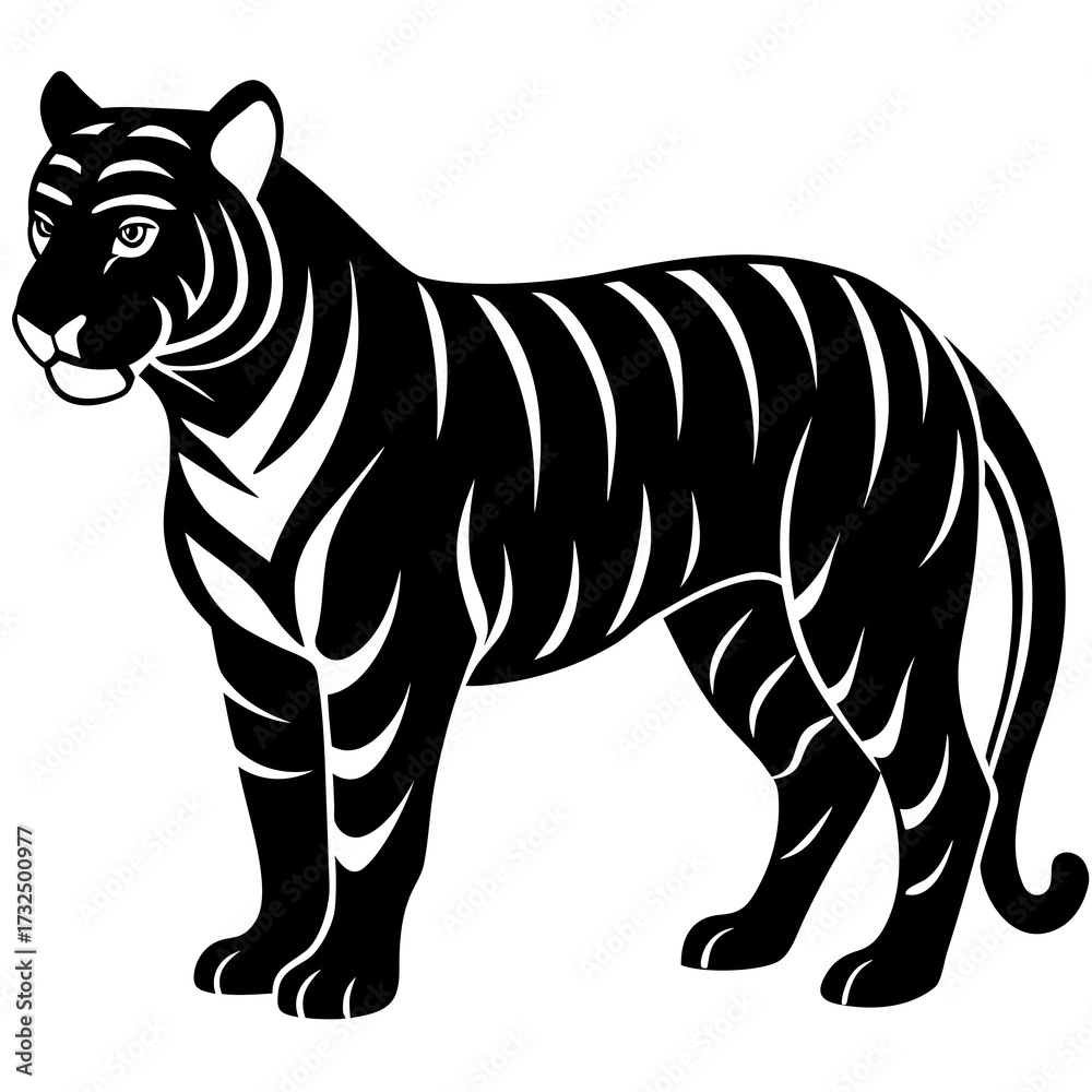 Obraz premium tiger vector illustration
