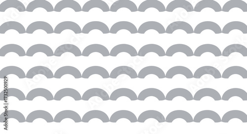 Rows of gray semicircles on a white background