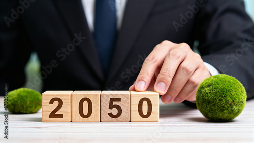 Businessman Setting 2050 Target