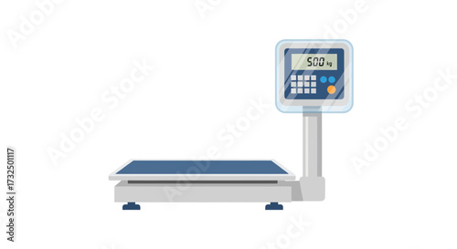 Illustration of digital weighing machine scale for industrial application