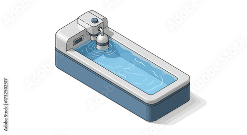 Isometric pet water fountain, minimal design for refreshing hydration