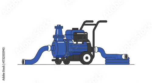 Versatile portable water pump for agricultural or construction applications