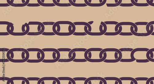 Chain link pattern with one broken link