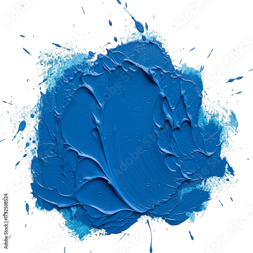 blue color splash isolated on white