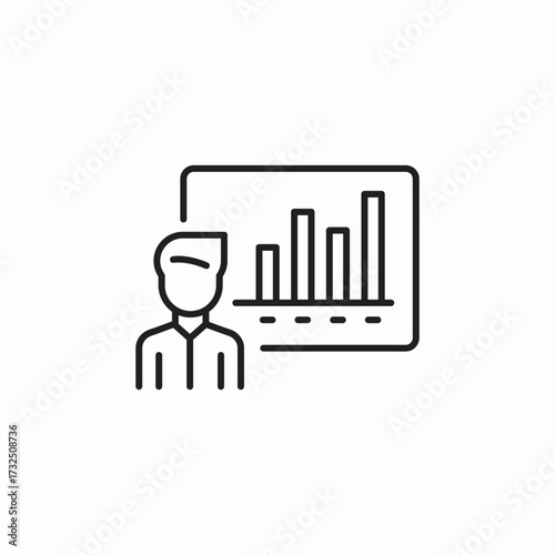statistics presentation progress icon sign vector