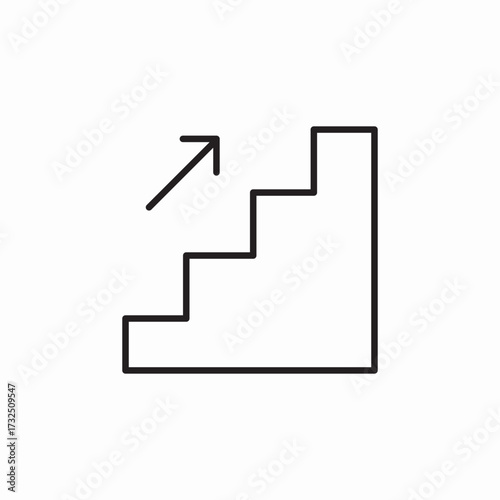 upstairs floor icon sign vector