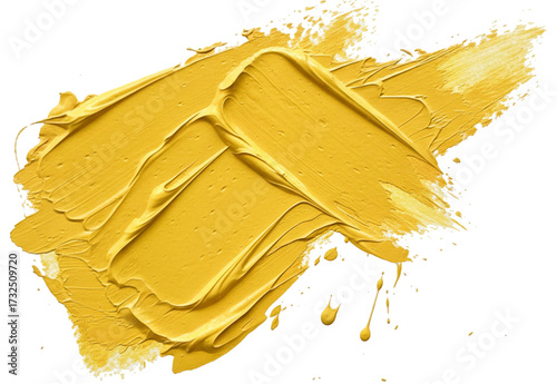 custard yellow paint brush strokes