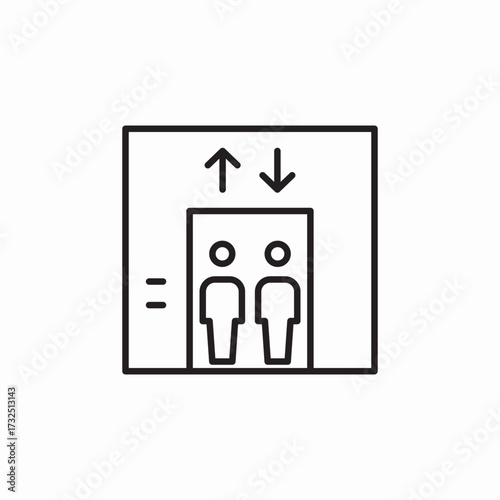 lift elevator icon sign vector