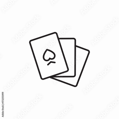 playing cards icon sign vector