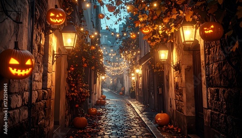 Paris Halloween Streets Illuminated