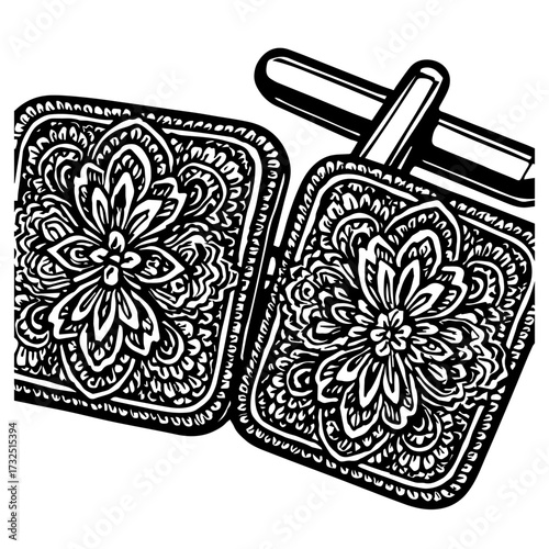 "Elegance squared—petals forged in detail."