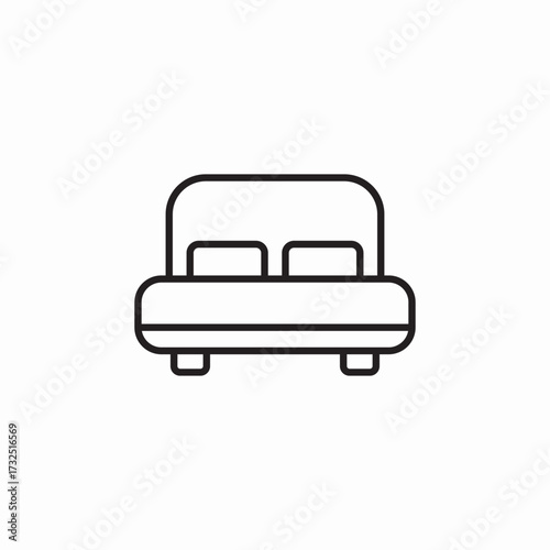 bed furniture icon sign vector