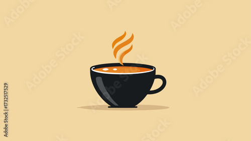 Hot drink in cup illustration