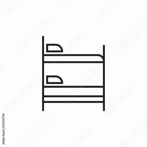 bunk bed icon sign vector