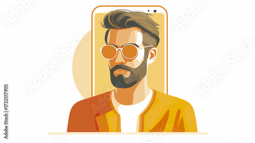 Man portrait with sunglasses