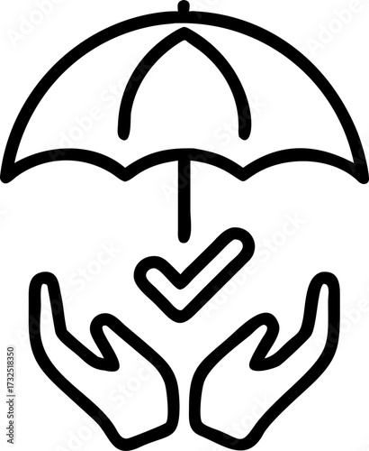 assurance vector icon on white or transparent background. trust or reliable or faith icons items. Stroke icon collections. Editable Stroke icon collection.