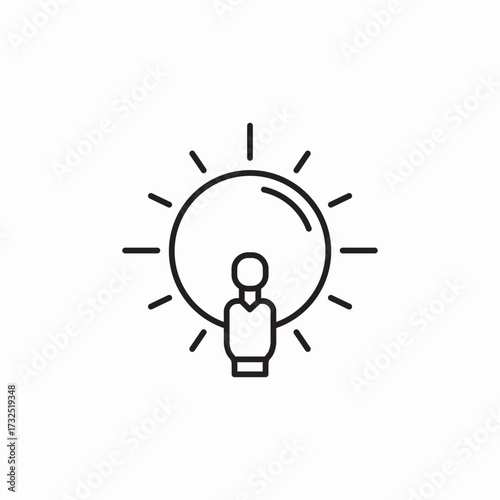 employee bulb idea icon sign vector
