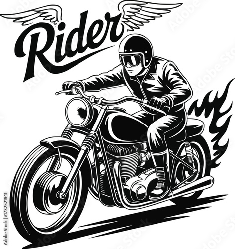 motorcycle on a white background