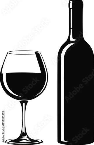 bottle and glass of wine