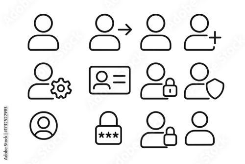 Visual representation of user account management and security processes in a digital environment