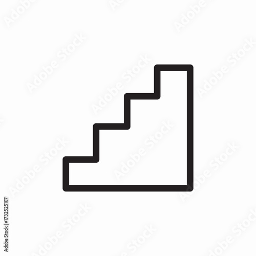 stairs floor icon sign vector
