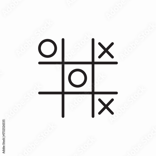 tic tac toe icon sign vector