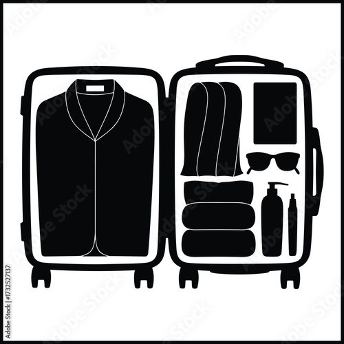 travelling suitcase silhouette