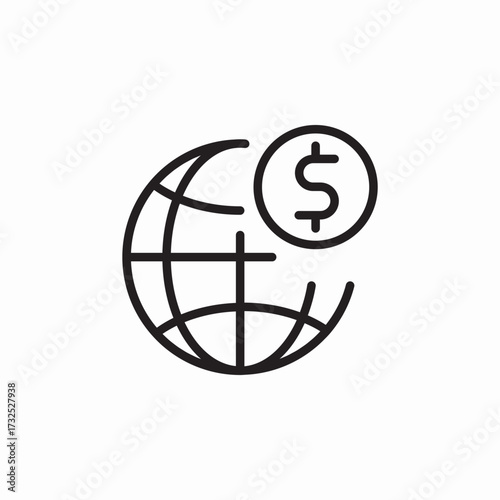 world money icon sign vector