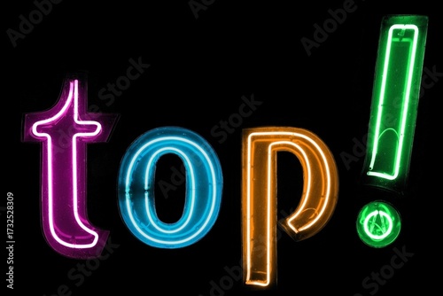 top! néons multicolores