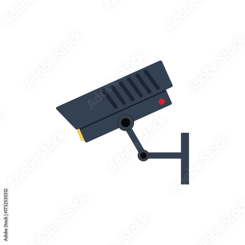 Modern surveillance camera mounted on wall providing security and monitoring, essential for safety and protection.