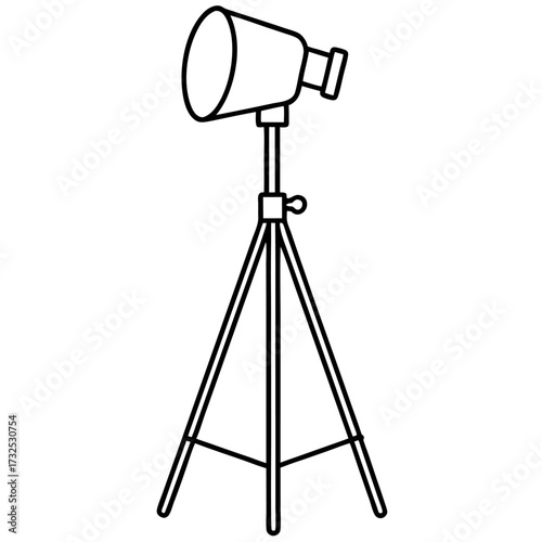 Telescope on tripod perfect for stargazing and observing celestial bodies exploration of space