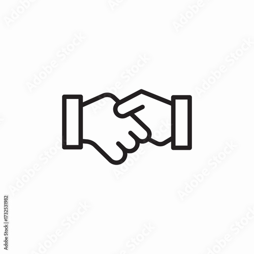 handshake deal icon sign vector