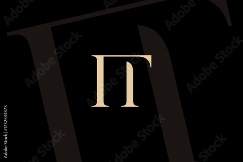 IT or TI letter logo icon design. Classic style luxury initials monogram.