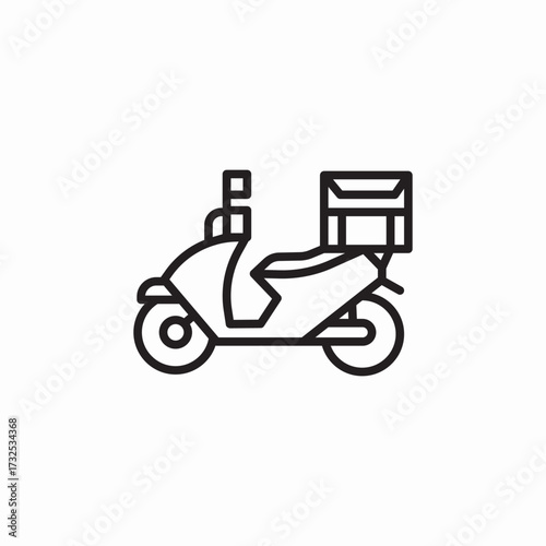 moped scooter delivery icon sign vector