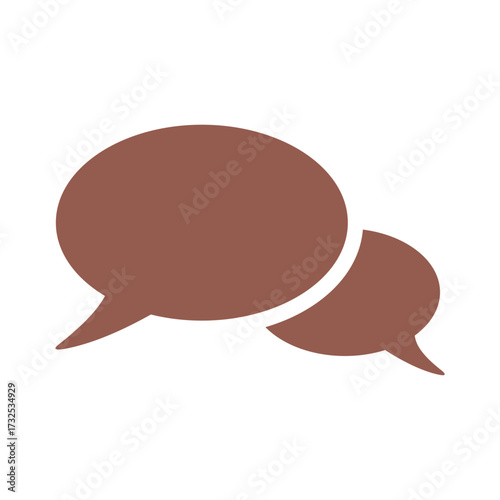 Speech Bubbles for Conversation Simple Brown Icons to Represent Dialogue, Discussion and Social Media Communication