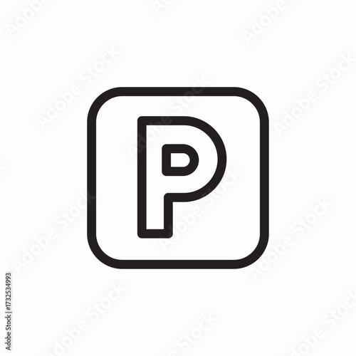 parking zone icon sign vector