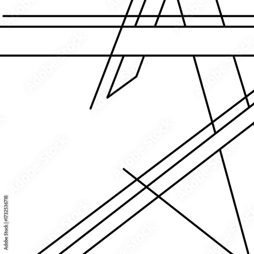 Background with abstract lines. Geometric texture of chaotic lines in shape of star.