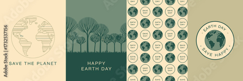 This image showcases Earth Day concepts through artistic elements that encourage sustainability and appreciation for nature, emphasizing collective human responsibility.