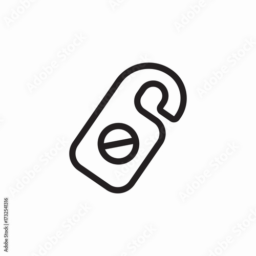 do not disturb door icon sign vector