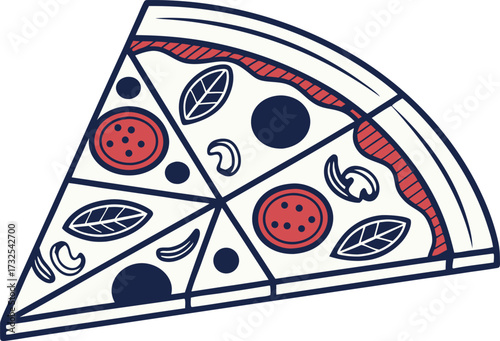 Stylized Slice of Pizza Icon