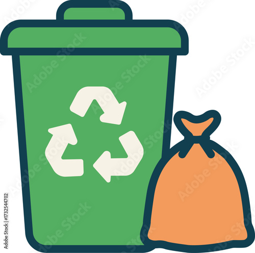 World Cleanup Day vector flat design illustration. waste recycling vector flat design illustration