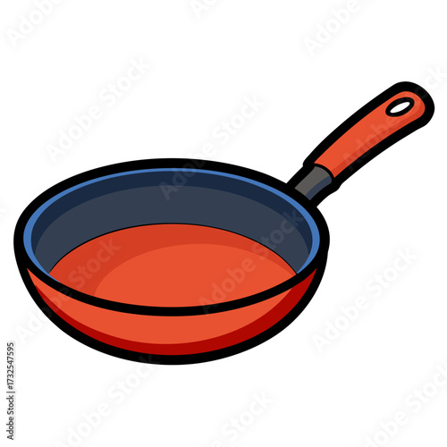Vibrant red frying pan ready for cooking delicious meals, a kitchen essential perfect for culinary creations and healthy eating, ideal for chefs, foodies, and home cooks alike