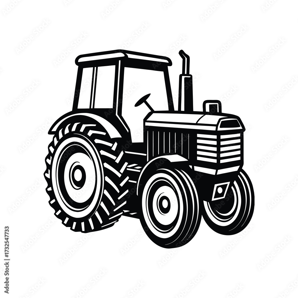 Obraz premium Rural Agriculture Tractor Vector.