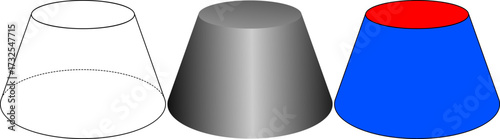 Conical frustum shape set