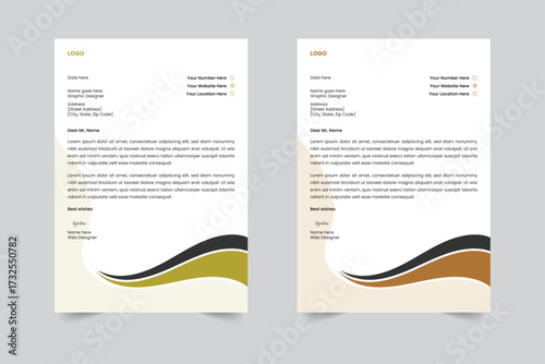 modern creative letterhead template for business