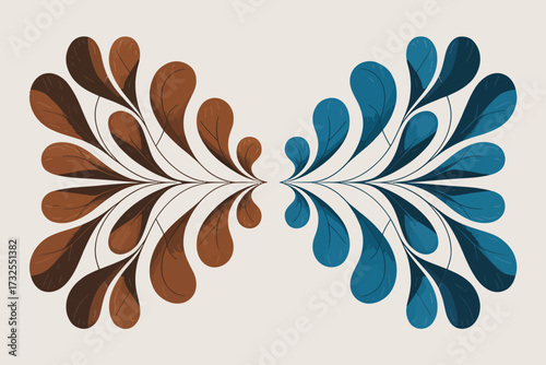 A diverse and colorful floral pattern showcases harmony through its vibrant shapes and flowing lines, ideal for artistic projects and modern interior design styles.