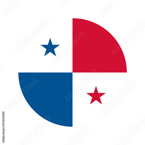 Free Download National flag of Republic of Panama. Panama flag in the circle shape. Vector illustration. - GFXLoad